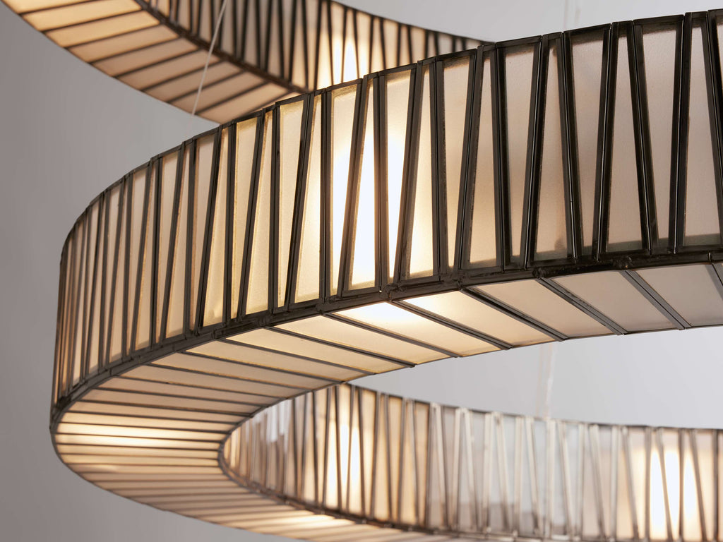 Clear Glass Tiered chandelier - Nico Wisp for dining room view 22