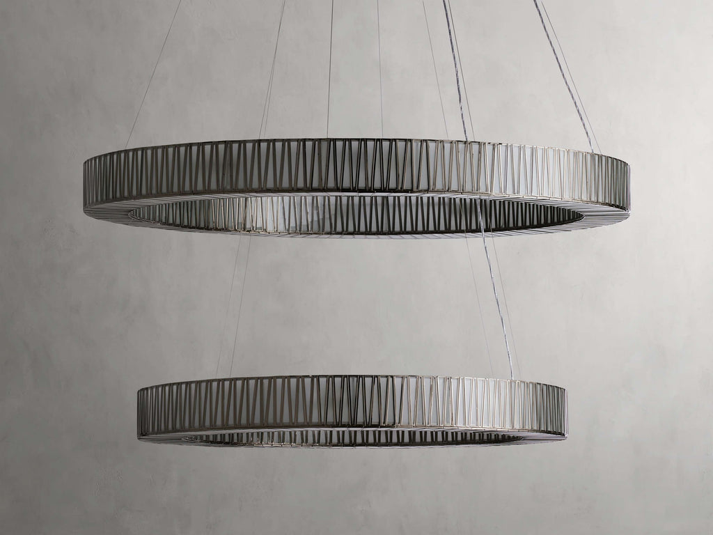 Clear Glass Tiered chandelier - Nico Wisp for dining room view 21
