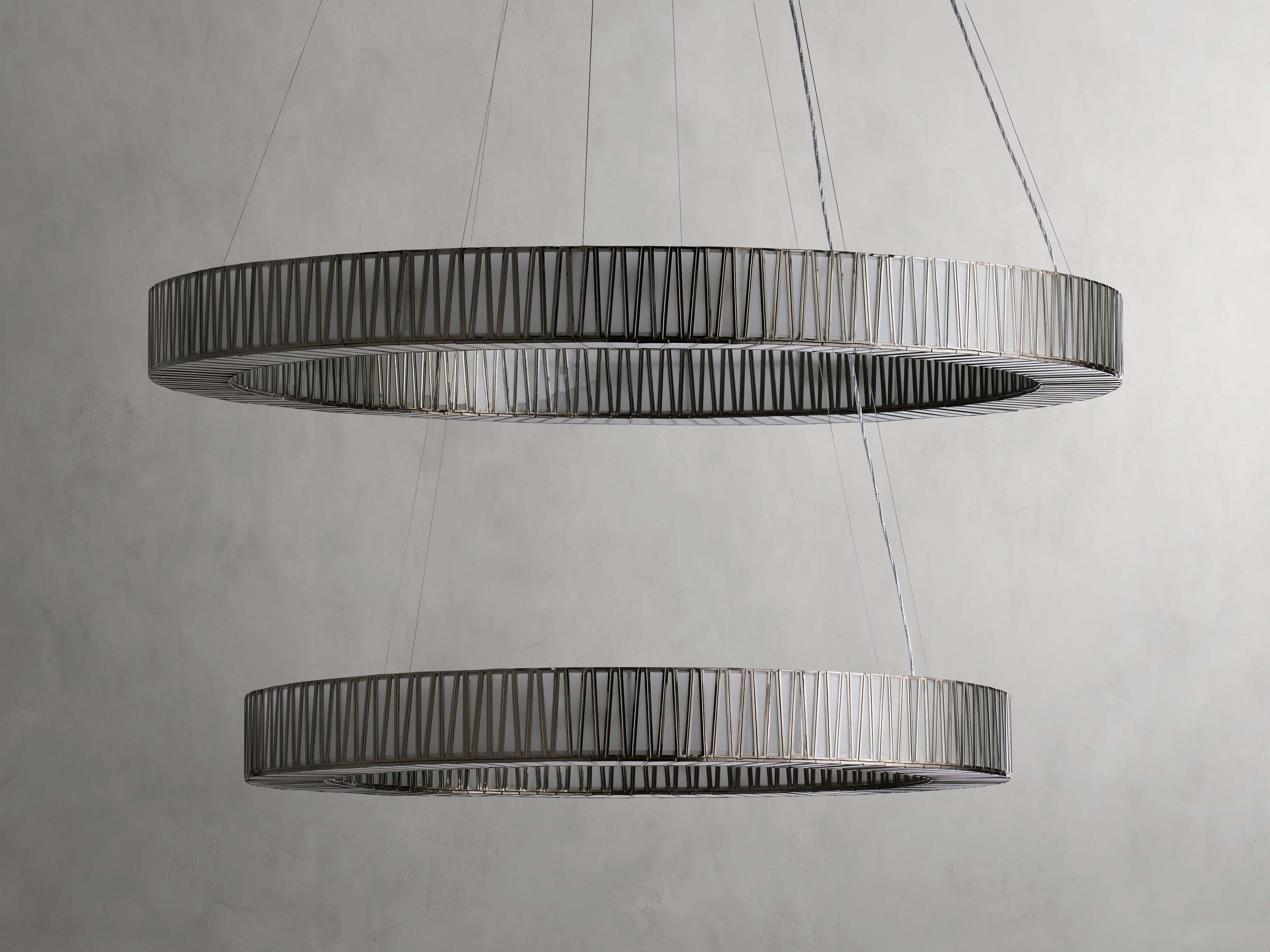 Clear Glass Tiered chandelier - Nico Wisp for dining room view 21