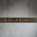 Brass Glass Round chandelier - Hollis Wisp for dining room view 1