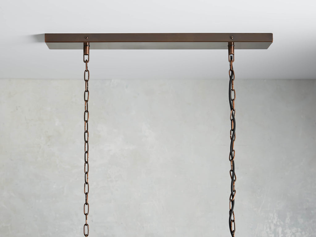 Brass Glass Round chandelier - Hollis Wisp for dining room view 5