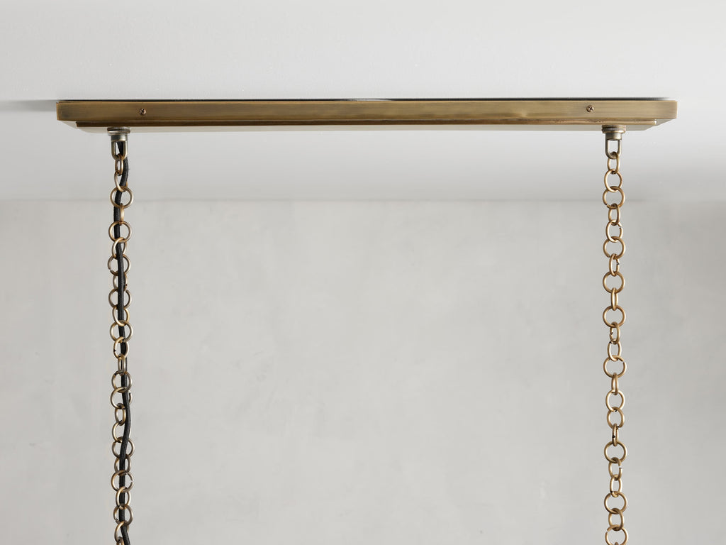 Black Iron Linear chandelier - Aria Wisp for dining room view 3