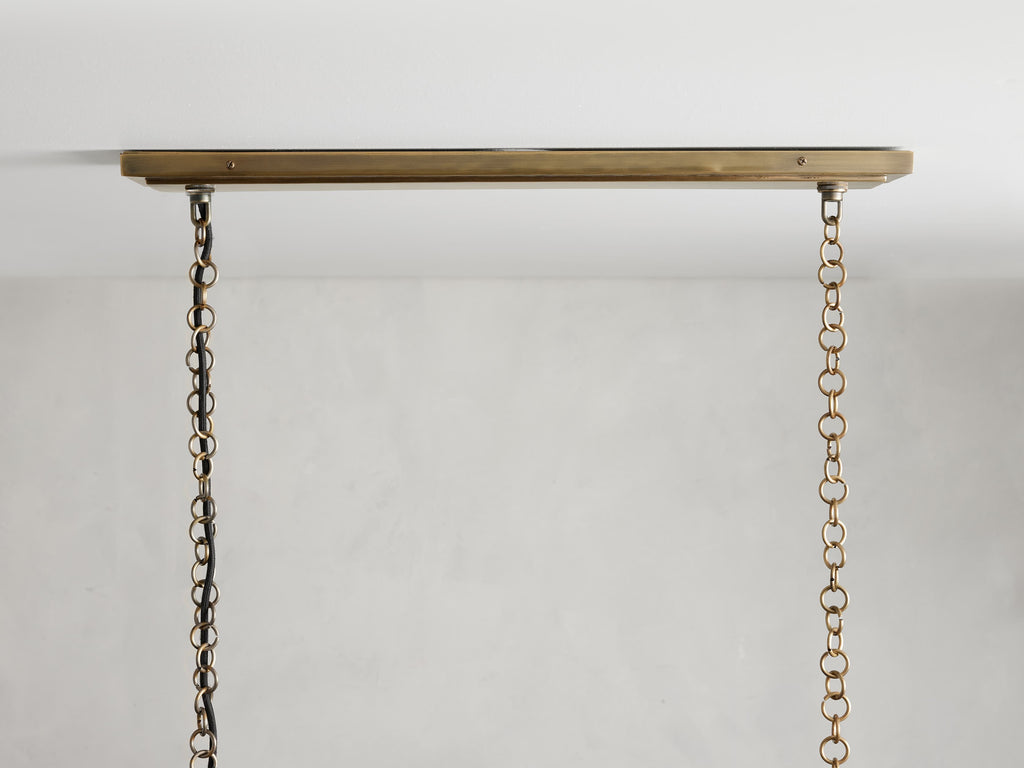 Black Iron Linear chandelier - Aria Wisp for dining room view 7