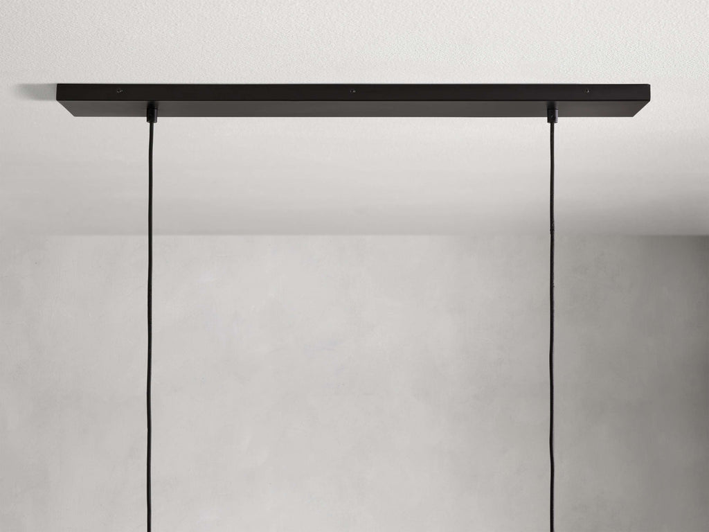 Black Glass Linear chandelier - Junia Wisp for dining room view 4