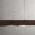 Black Glass Linear chandelier - Junia Wisp for dining room view 1