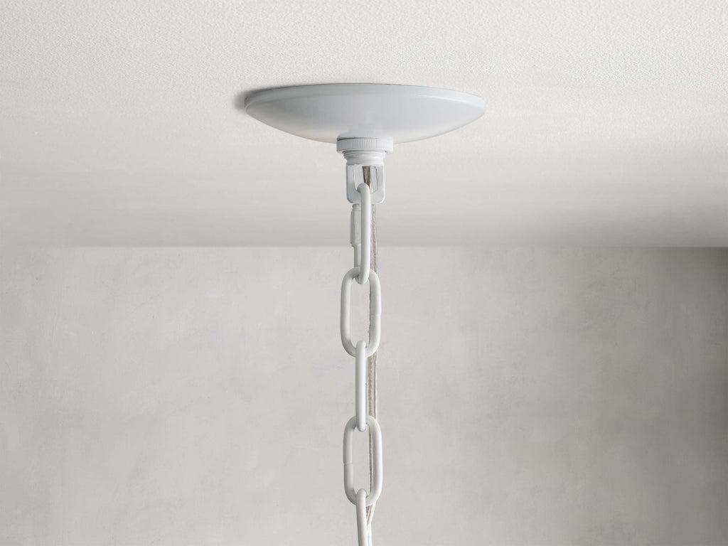Black Rattan Tiered chandelier - Aster Arc for dining room view 14