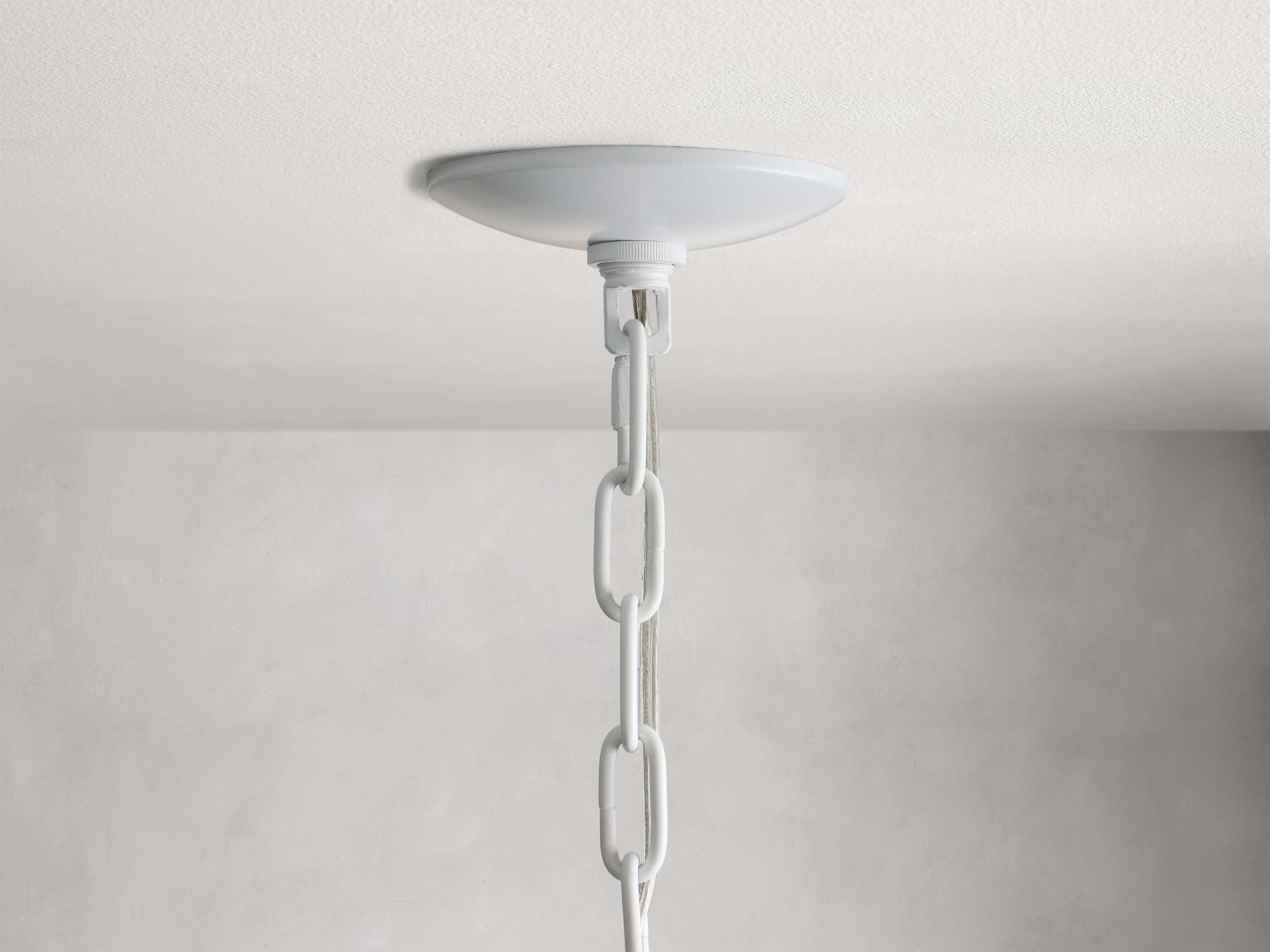 Black Rattan Tiered chandelier - Aster Arc for dining room view 14