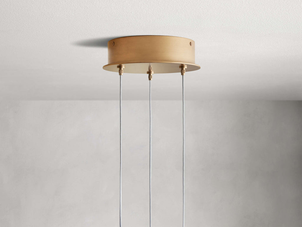 Natural Alabaster Round chandelier - Riven Wisp for dining room view 14