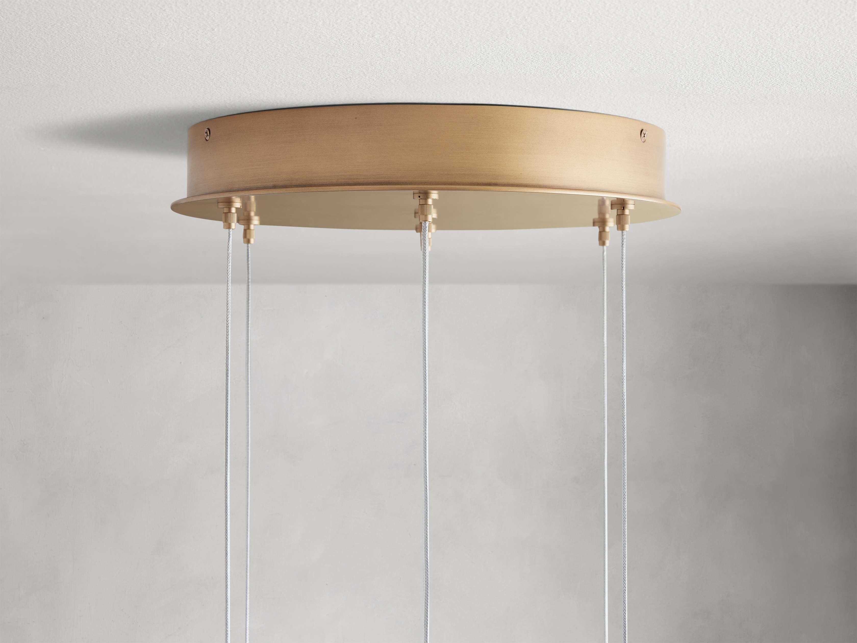 Natural Alabaster Round chandelier - Riven Wisp for dining room view 2