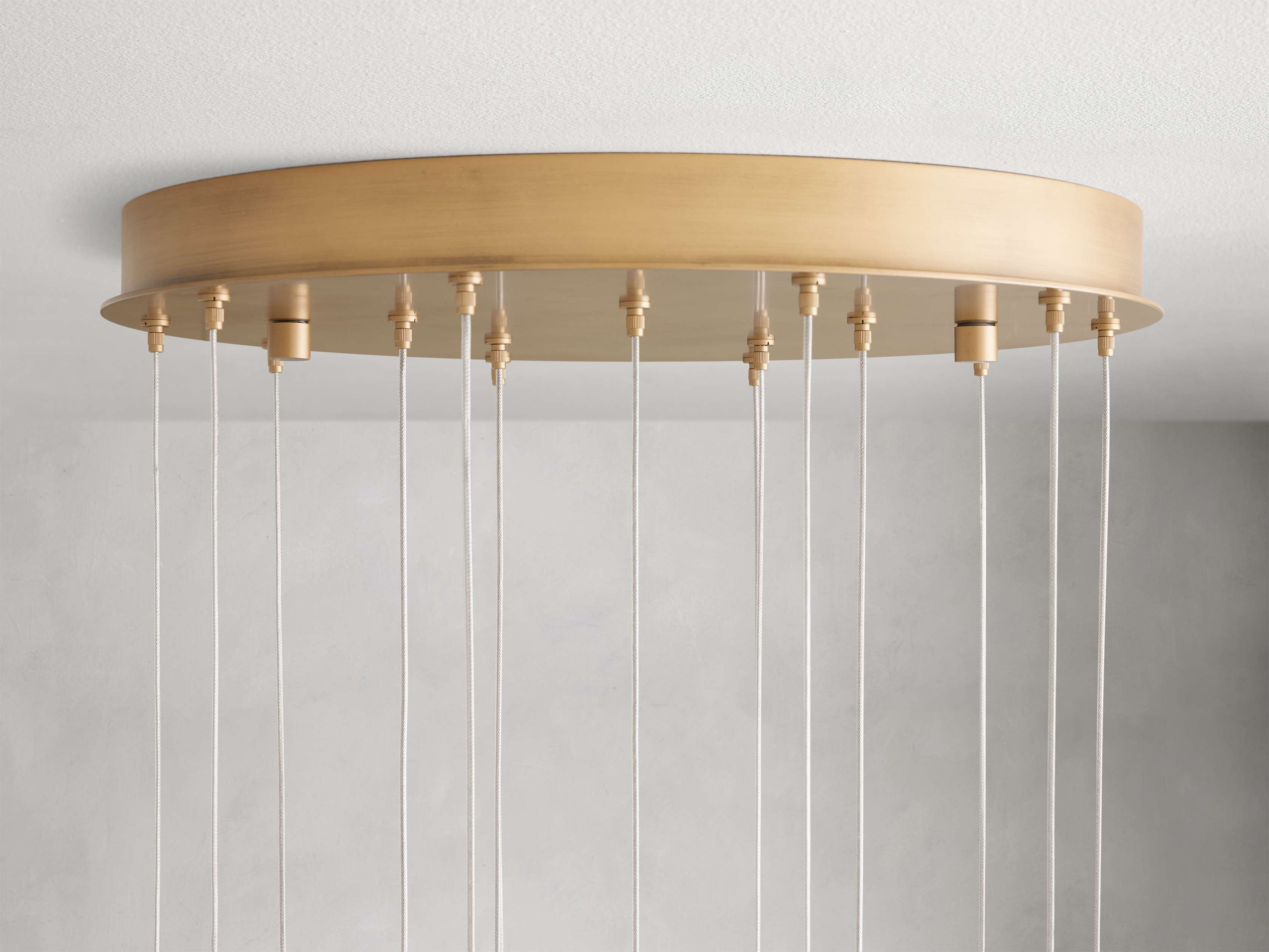 Natural Alabaster Round chandelier - Riven Wisp for dining room view 5