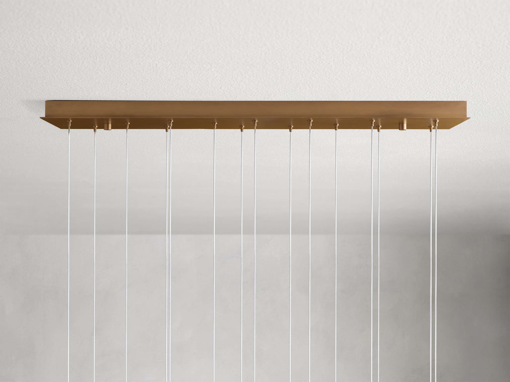 Natural Alabaster Linear chandelier - Tova Wisp for dining room view 8