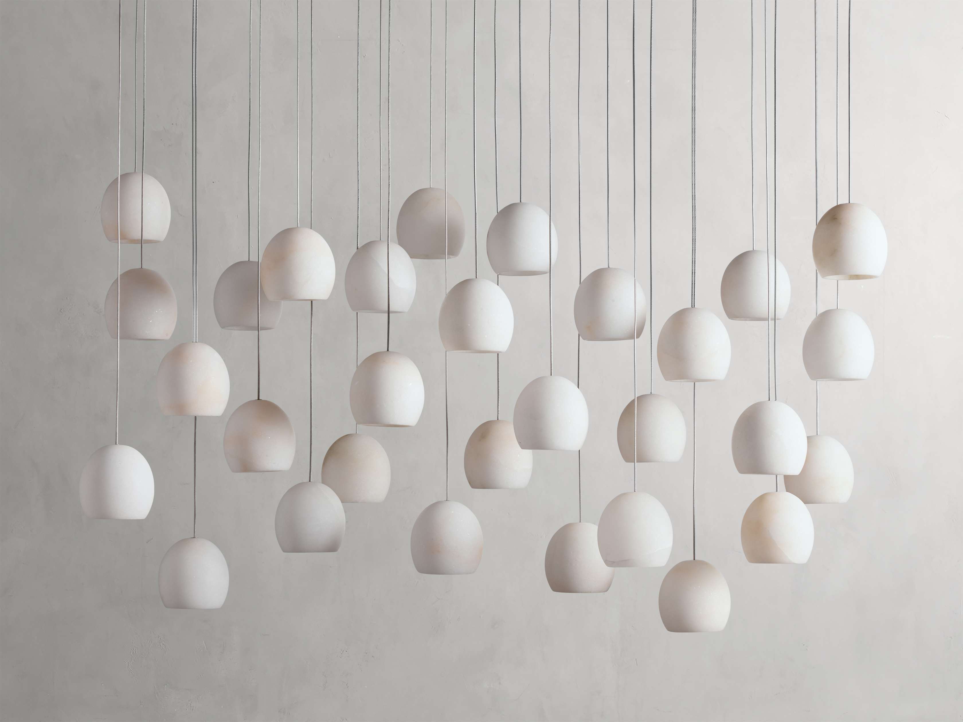 Natural Alabaster Linear chandelier - Tova Wisp for dining room view 4