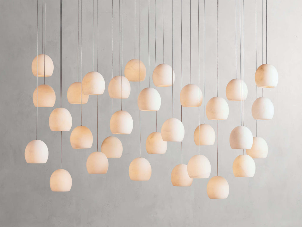 Natural Alabaster Linear chandelier - Tova Wisp for dining room view 5