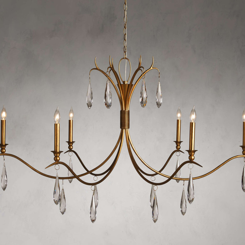 Clear Crystal chandelier - Bexley Wisp for dining room view 1
