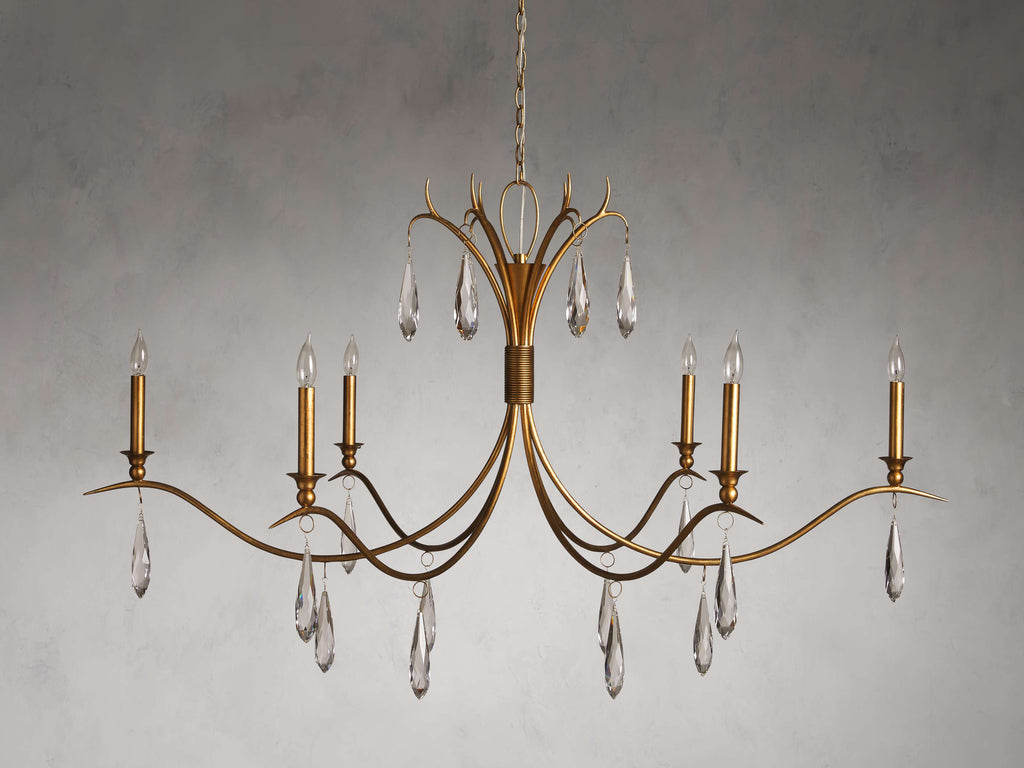 Clear Crystal chandelier - Bexley Wisp for dining room view 3