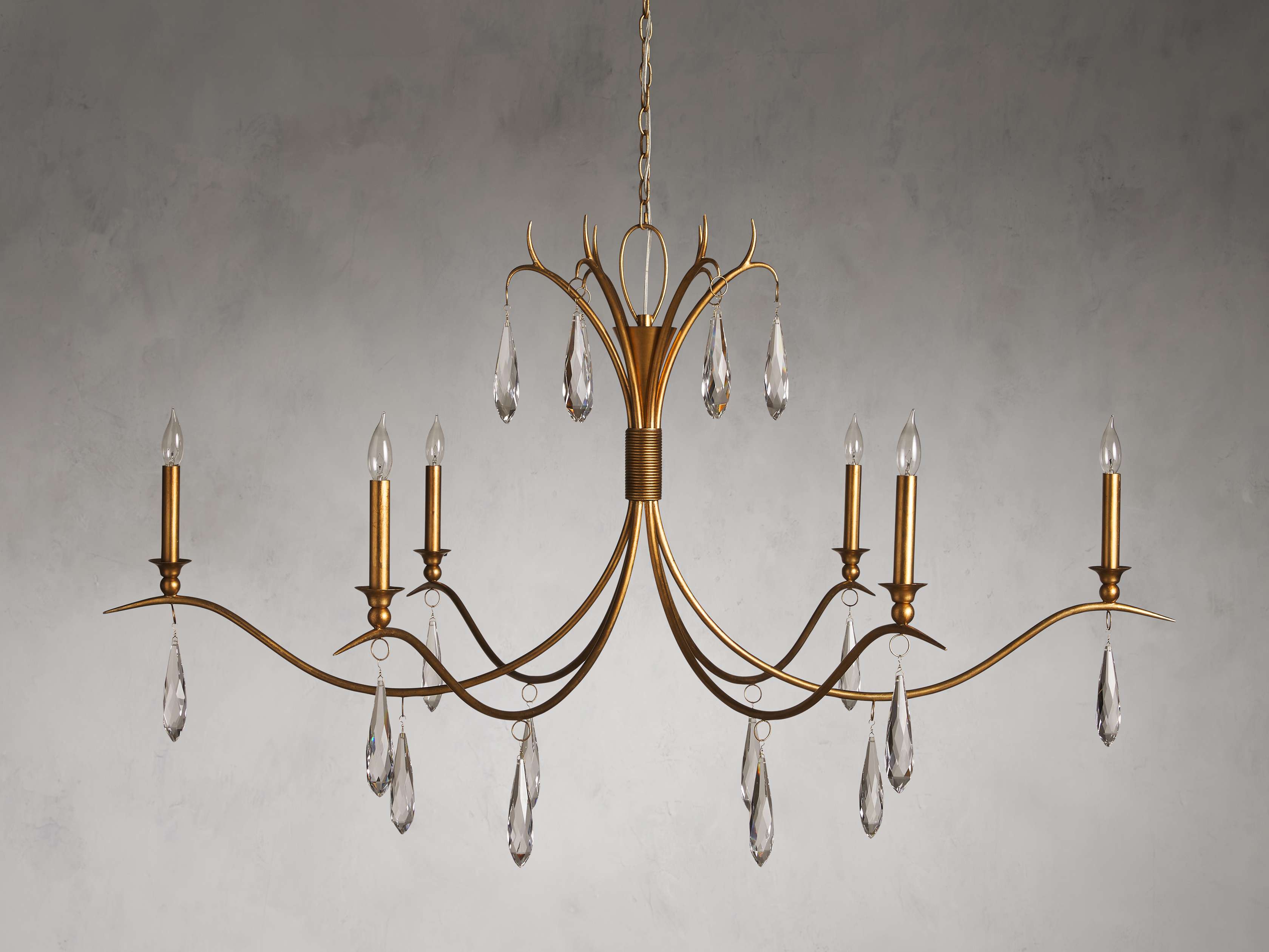 Clear Crystal chandelier - Bexley Wisp for dining room view 3