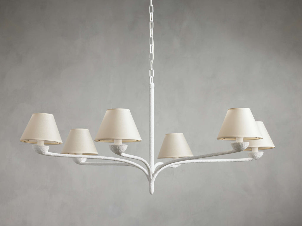 Clear Iron Round chandelier - Yule Wisp for dining room view 2