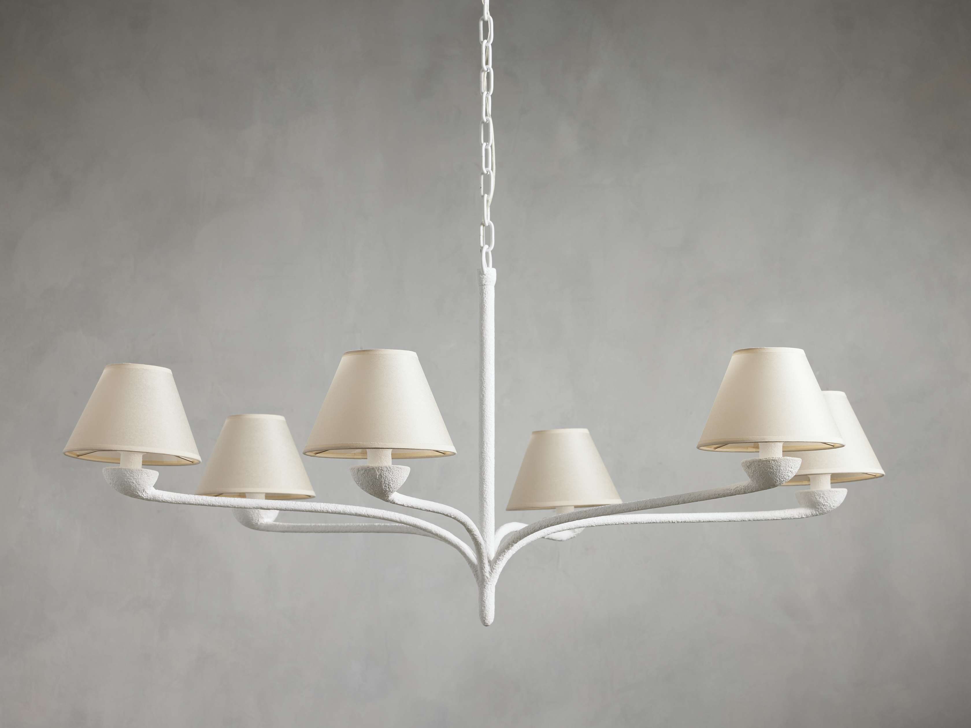 Clear Iron Round chandelier - Yule Wisp for dining room view 2