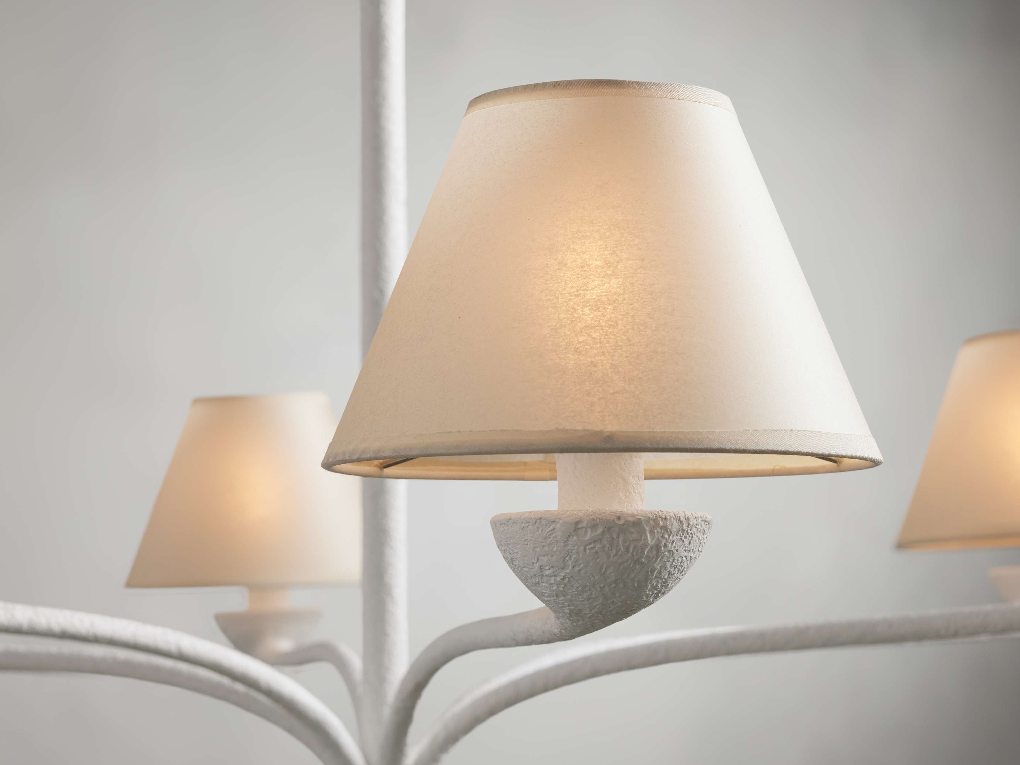 Clear Iron Round chandelier - Yule Wisp for dining room view 3