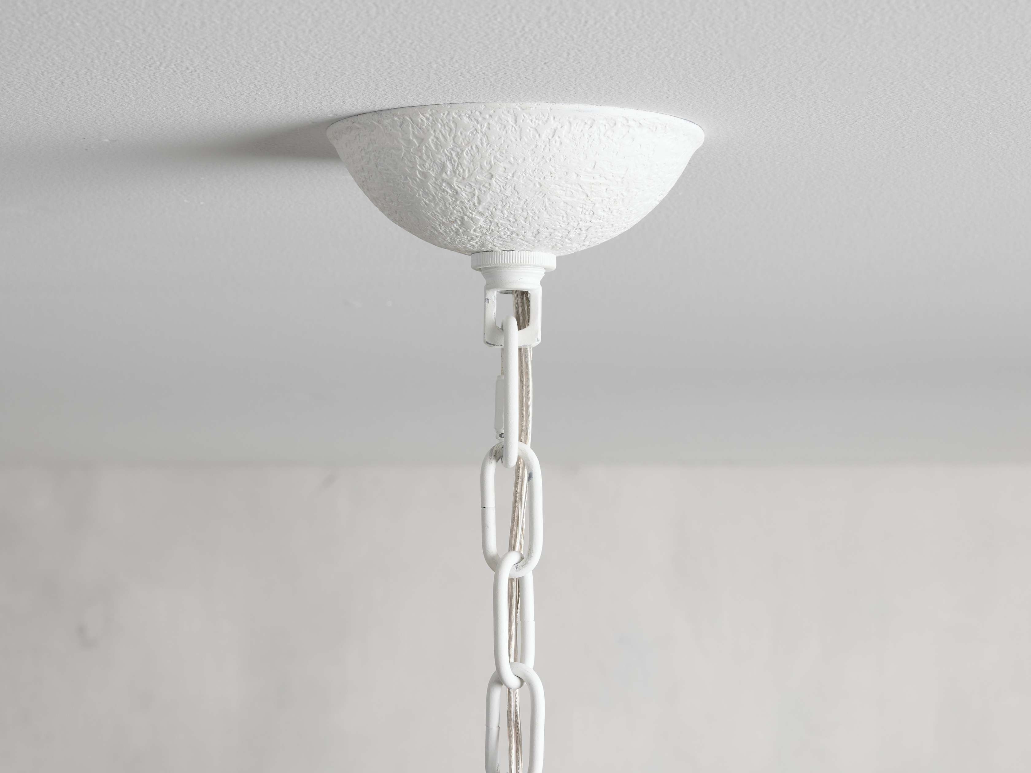 Clear Iron Round chandelier - Yule Wisp for dining room view 4