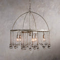Silver Crystal Round chandelier - Evren Wisp for dining room view 1