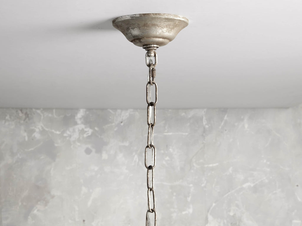 Silver Crystal Round chandelier - Evren Wisp for dining room view 4