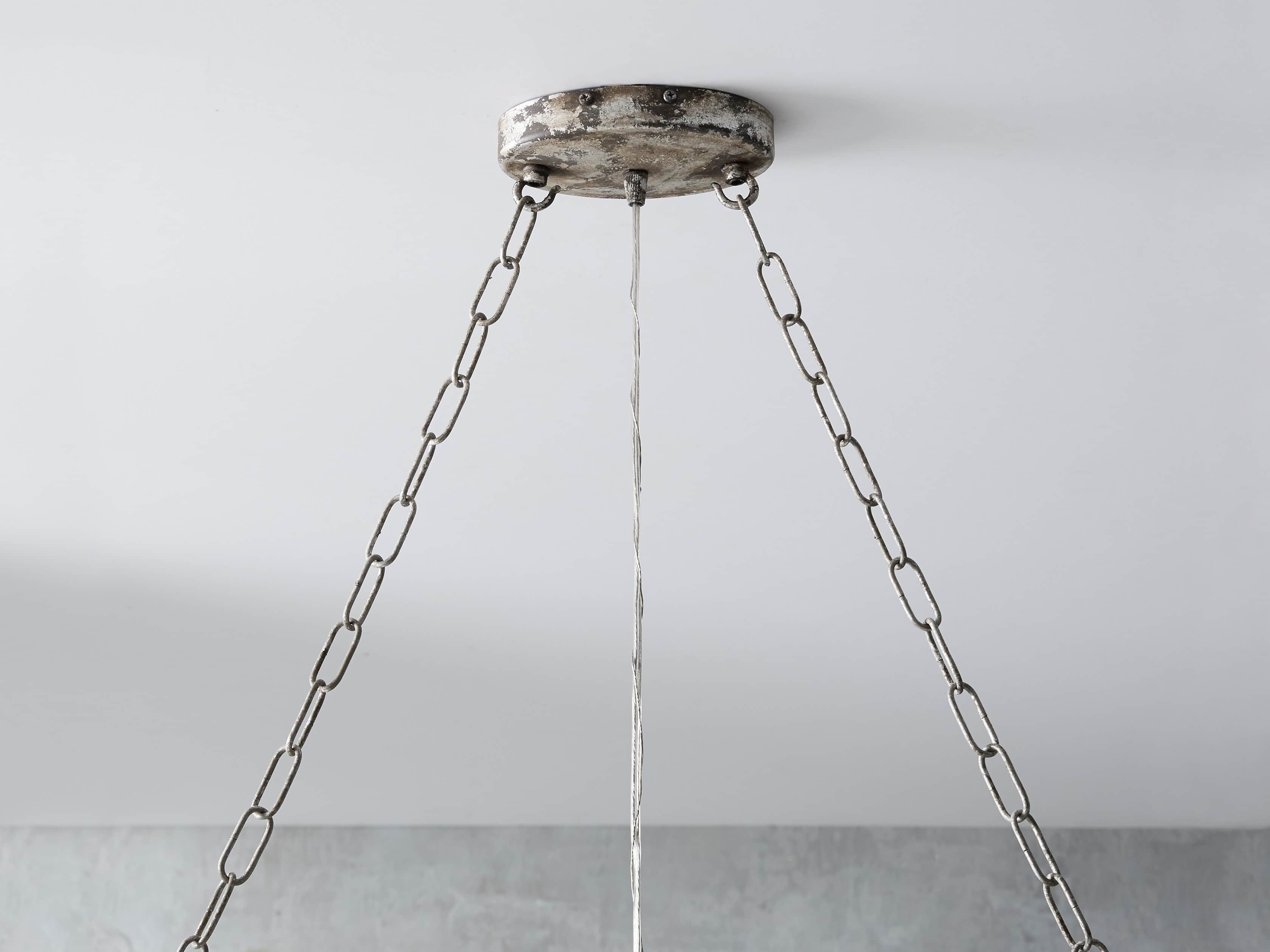 Brass Crystal Linear chandelier - Celeste Court for dining room view 8