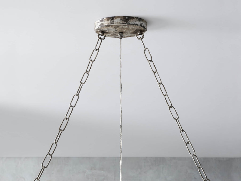 Silver Crystal Linear chandelier - Ottilie Wisp for dining room view 4