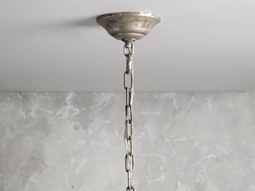 Silver Crystal Round chandelier - Evren Wisp for dining room view 7