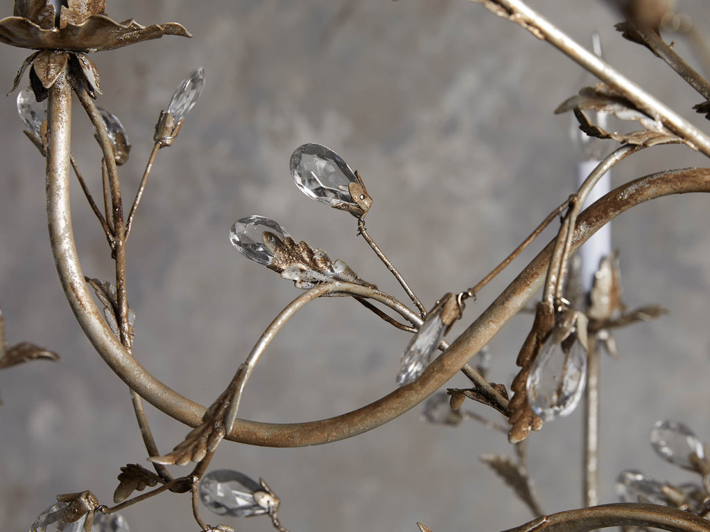 Silver Crystal chandelier - Lazuli Wisp for dining room view 3