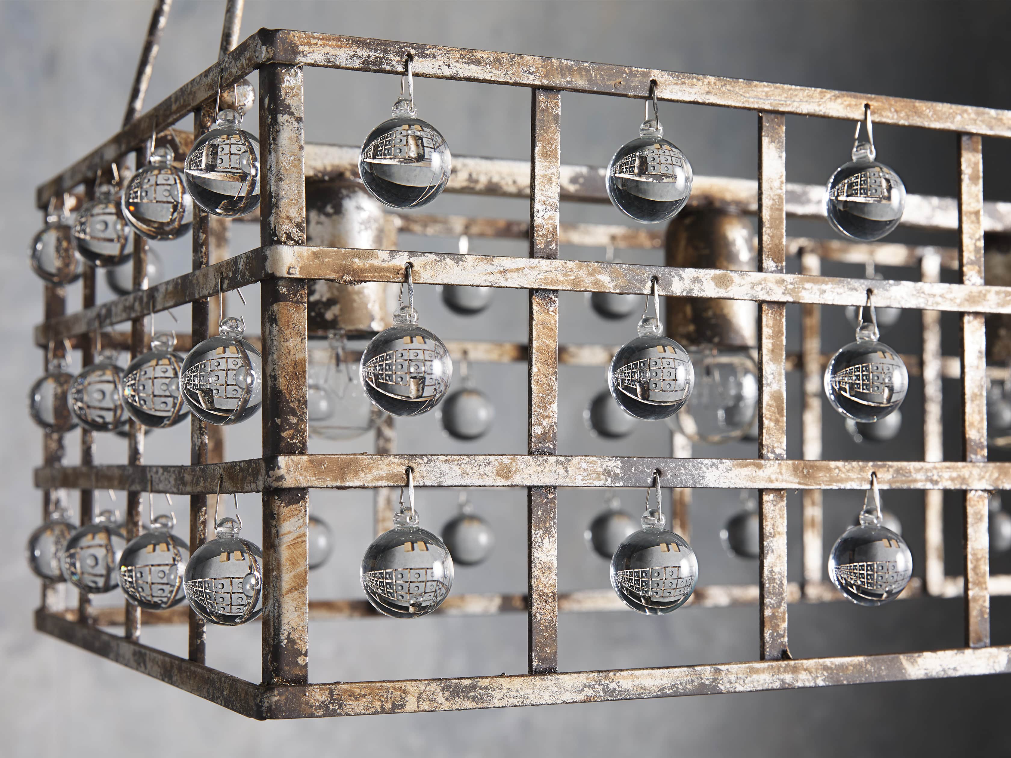 Black Crystal Round chandelier - Thalia Wisp for dining room view 3