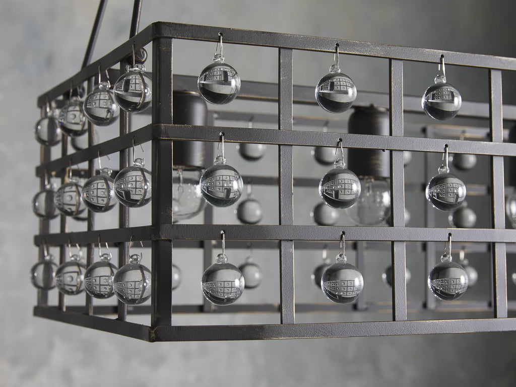 Black Crystal Round chandelier - Esme Wisp for dining room view 3