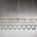 Silver Crystal Linear chandelier - Ottilie Wisp for dining room view 2