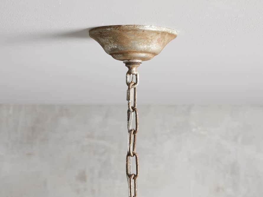Silver Crystal Linear chandelier - Belen Wisp for dining room view 2