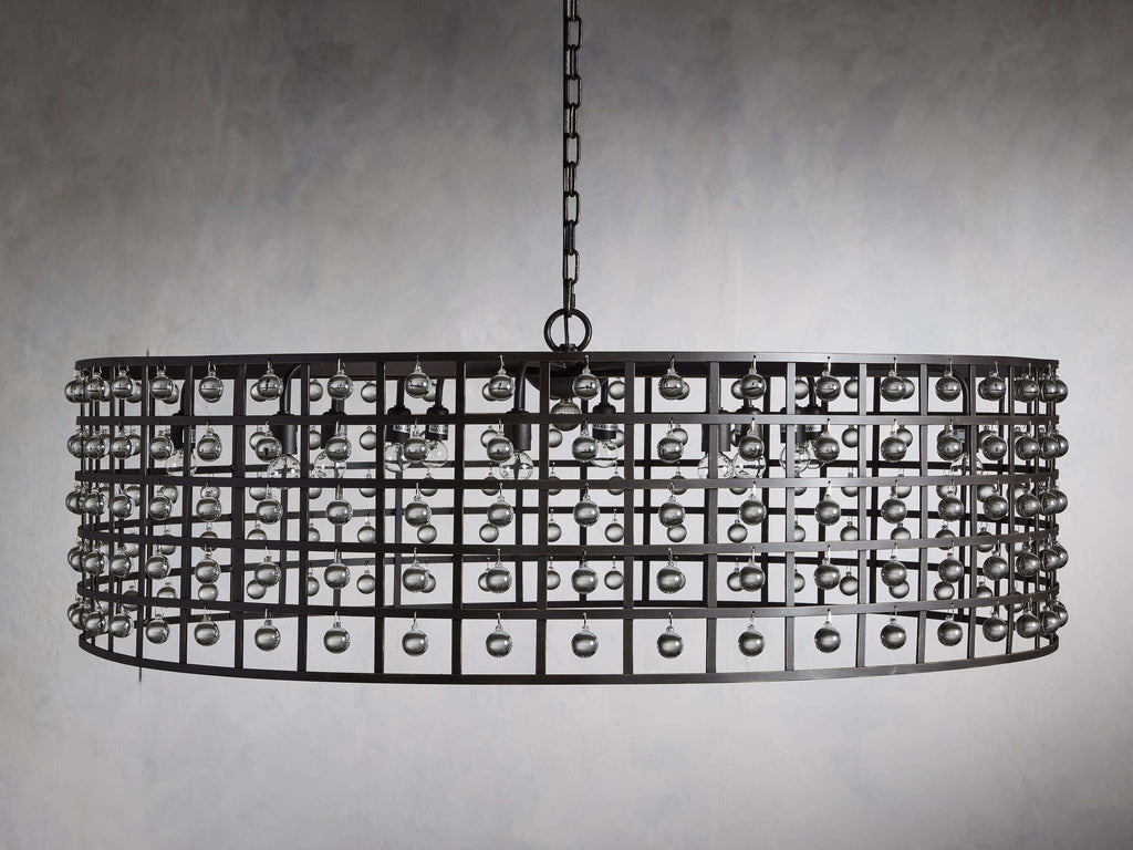 Bronze Crystal Round chandelier - Aster Court for dining room view 8