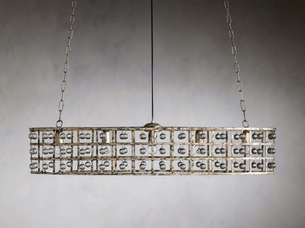 Black Crystal Round chandelier - Milan Wisp for dining room view 2