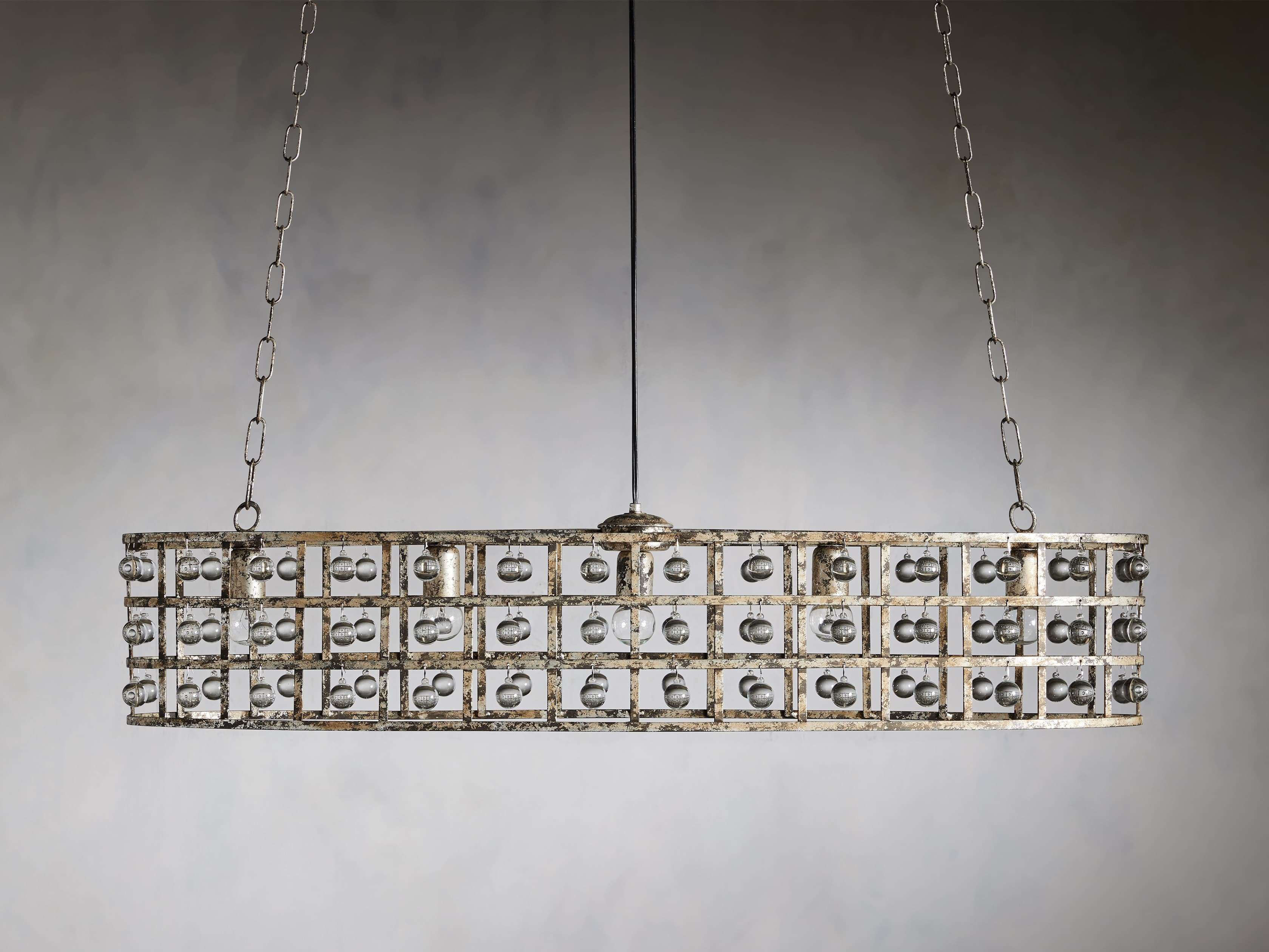 Black Crystal Round chandelier - Milan Wisp for dining room view 2