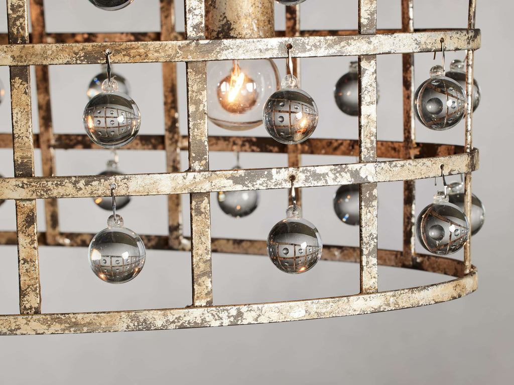 Black Crystal Round chandelier - Milan Wisp for dining room view 3