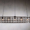 Black Crystal Round chandelier - Noor Wisp for dining room view 1