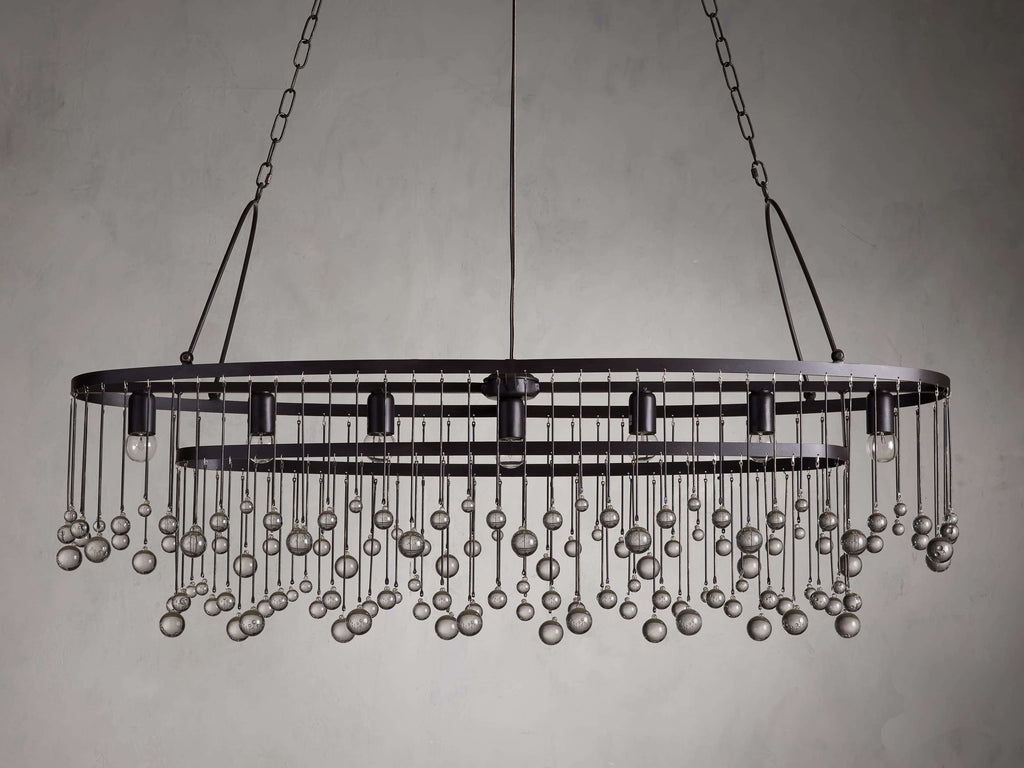 Brass Crystal chandelier - Gilda Wisp for dining room view 3