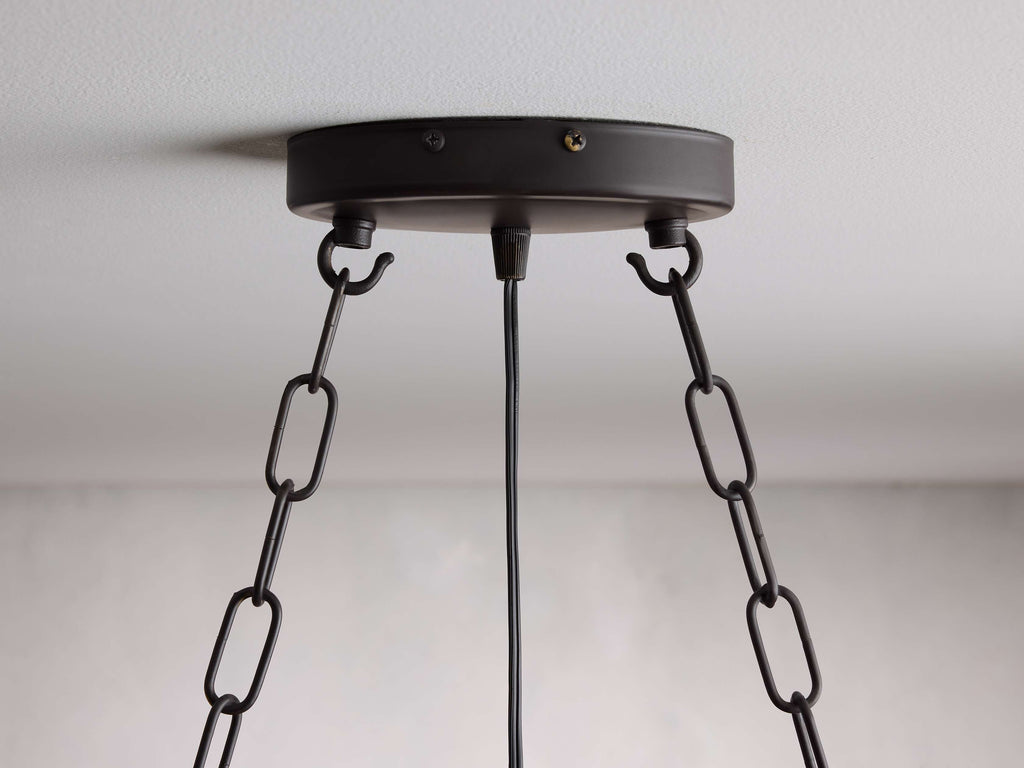 Brass Crystal Linear chandelier - Celeste Court for dining room view 20