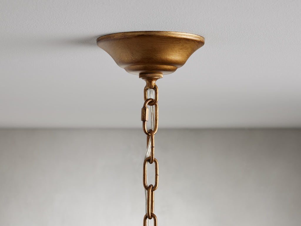 Brass Crystal Round chandelier - Nova Court for dining room view 2