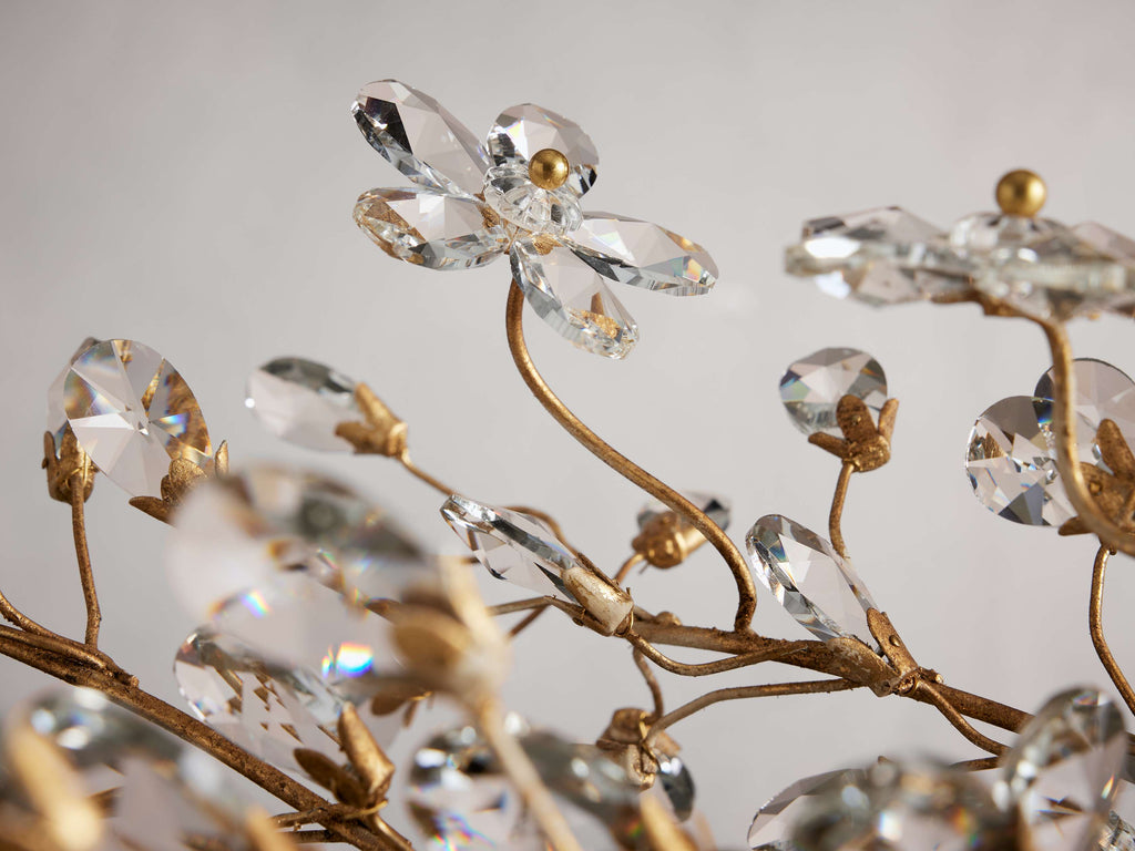 Clear Crystal Linear chandelier - Solene Court for dining room view 3
