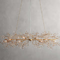 Clear Crystal Linear chandelier - Solene Court for dining room view 1