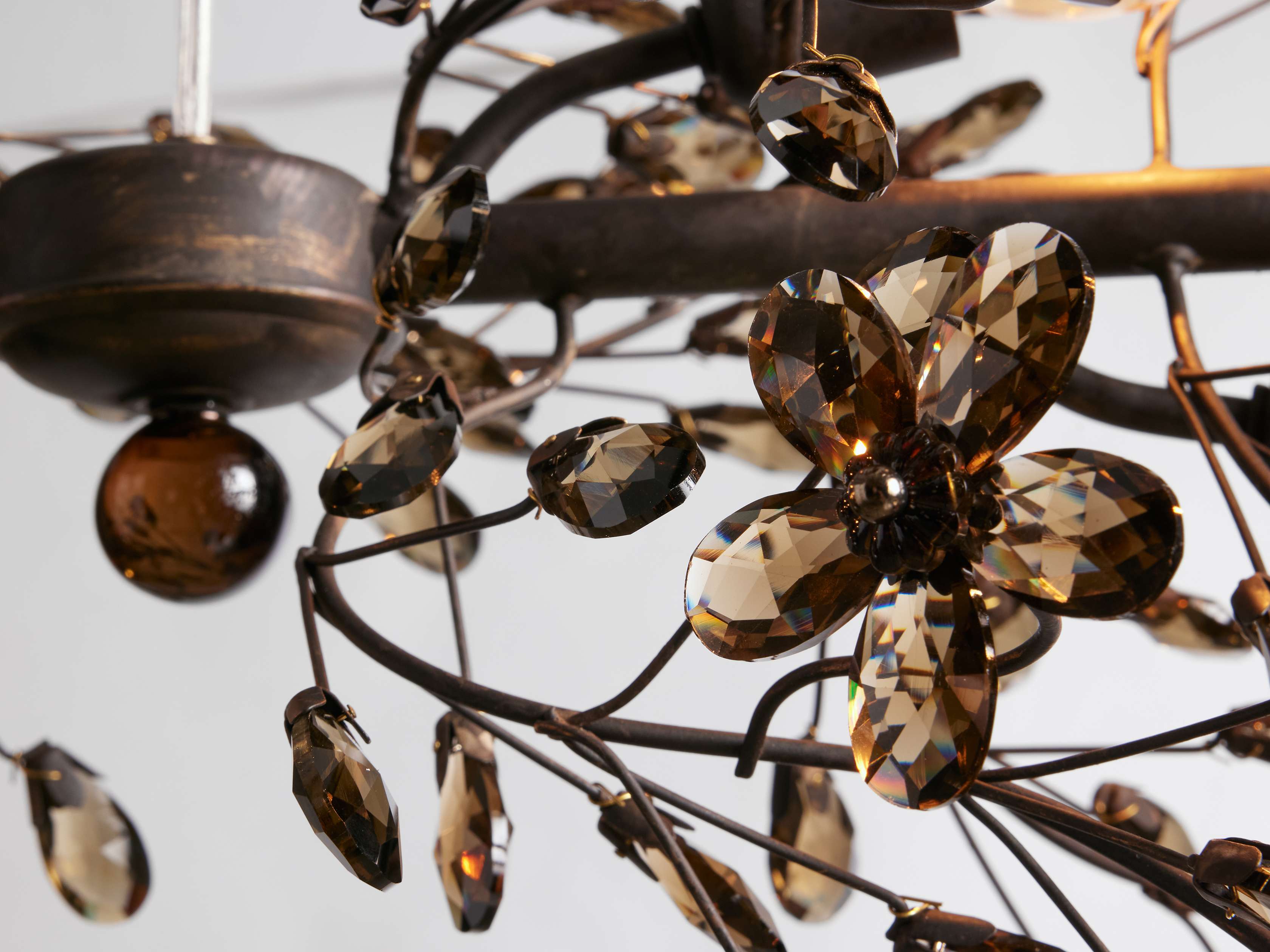 Clear Crystal Linear chandelier - Solene Court for dining room view 24