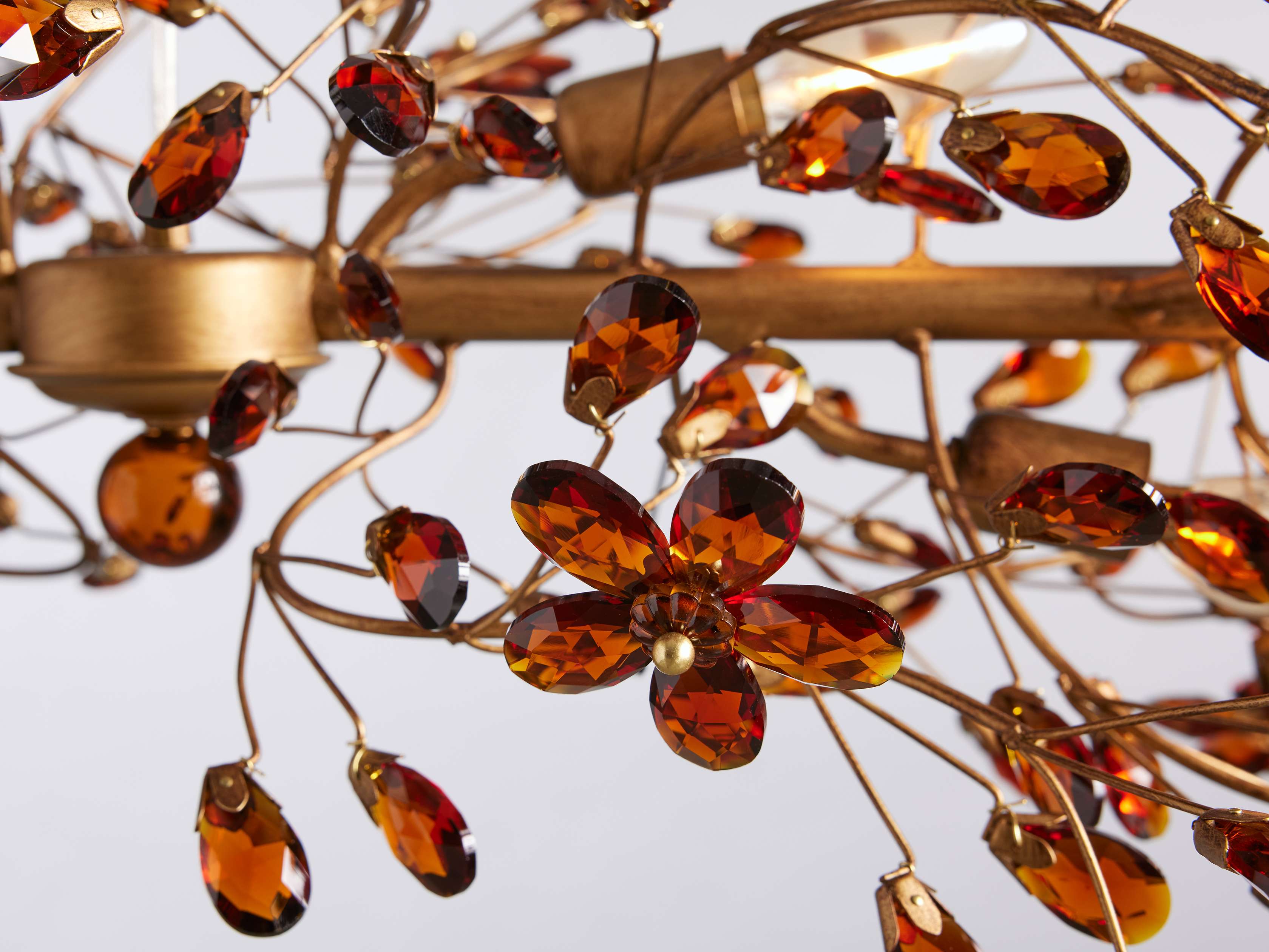 Clear Crystal Linear chandelier - Solene Court for dining room view 14