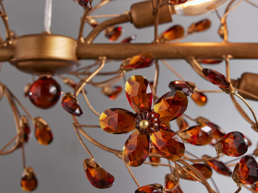 Clear Crystal Linear chandelier - Solene Court for dining room view 10