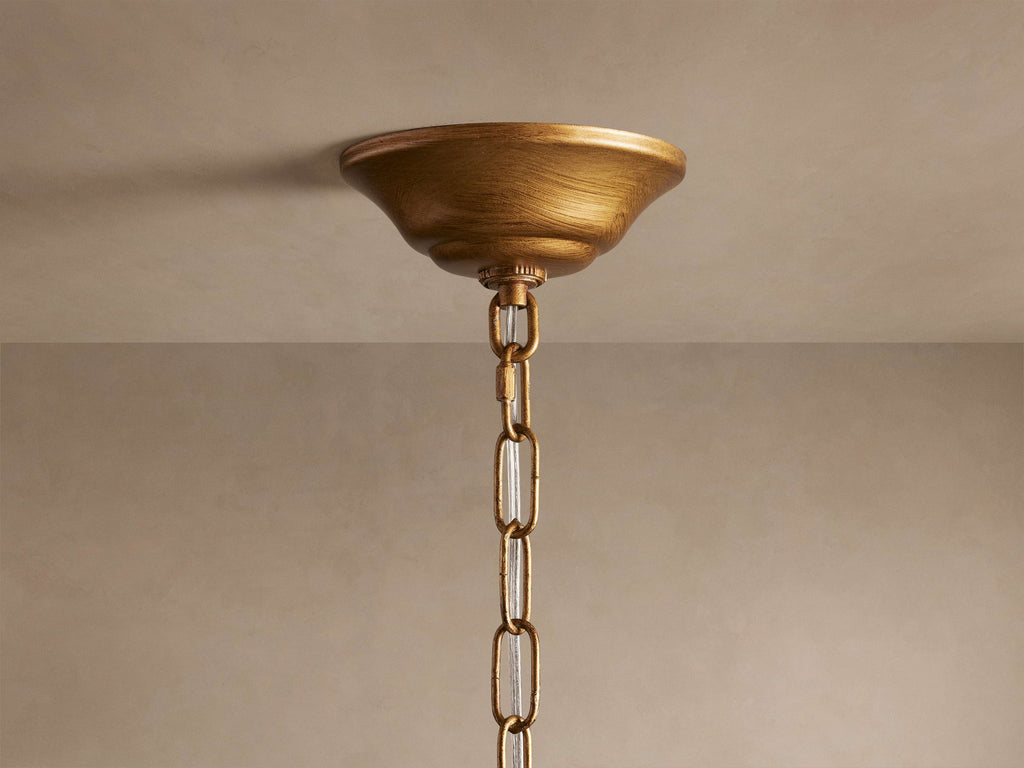 Clear Glass Round chandelier - Flora Court for dining room view 7
