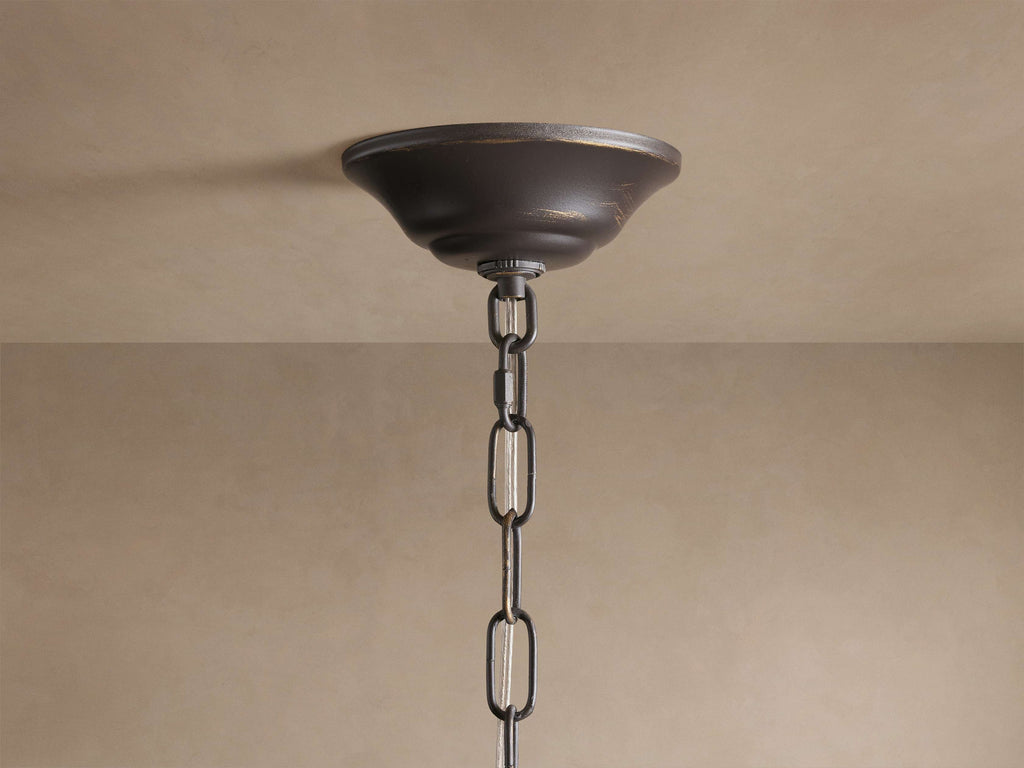 Clear Glass Round chandelier - Flora Court for dining room view 2