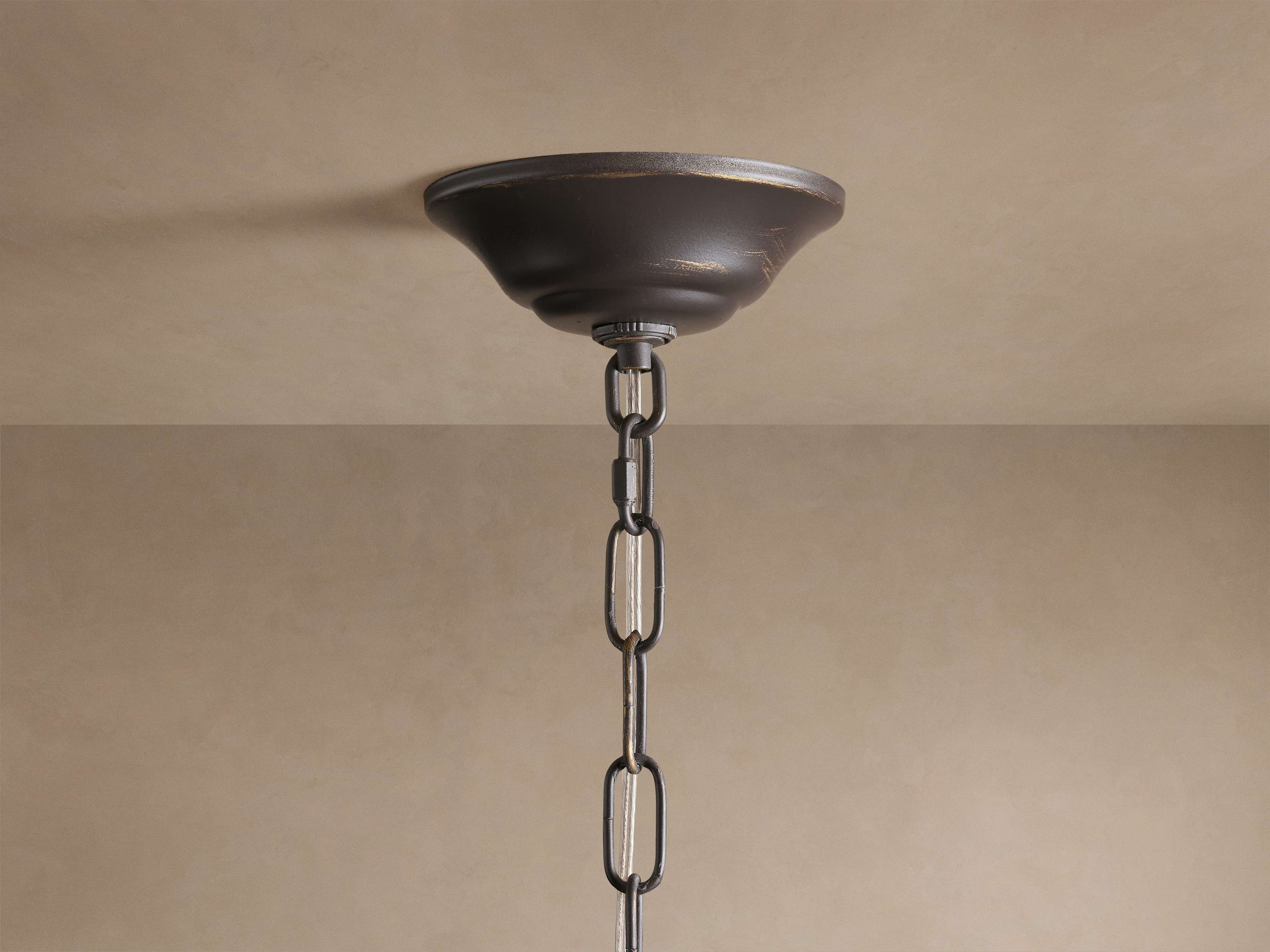 Clear Glass Round chandelier - Flora Court for dining room view 2